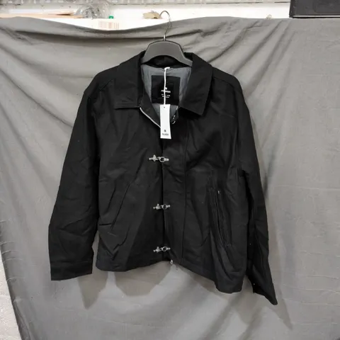 PULL & BEAR BLACK MEN'S JACKET – SIZE L (EU L / US L / MX 40)