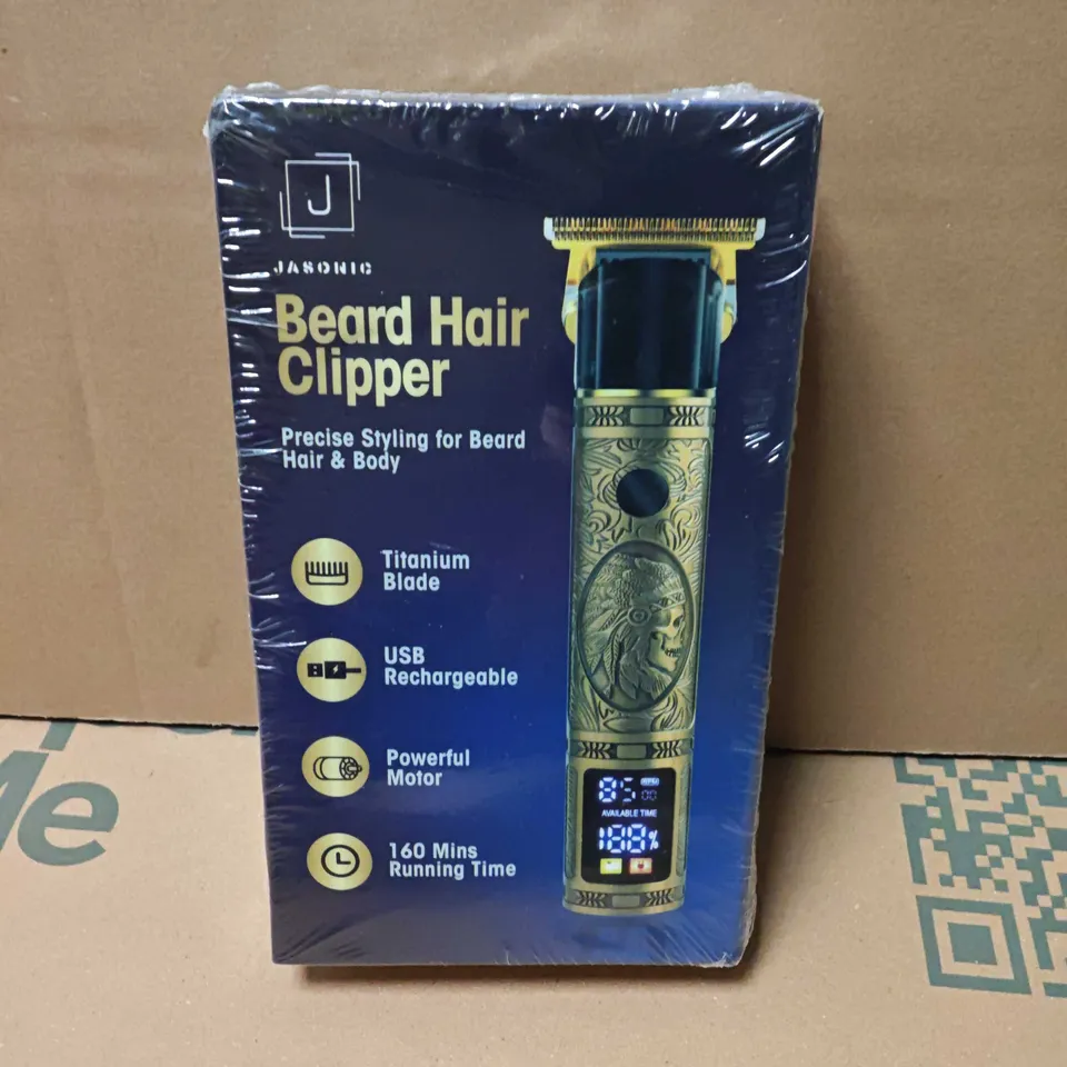 SEALED JASONIC BEARD HAIR CLIPPER – TITANIUM BLADE, USB RECHARGEABLE