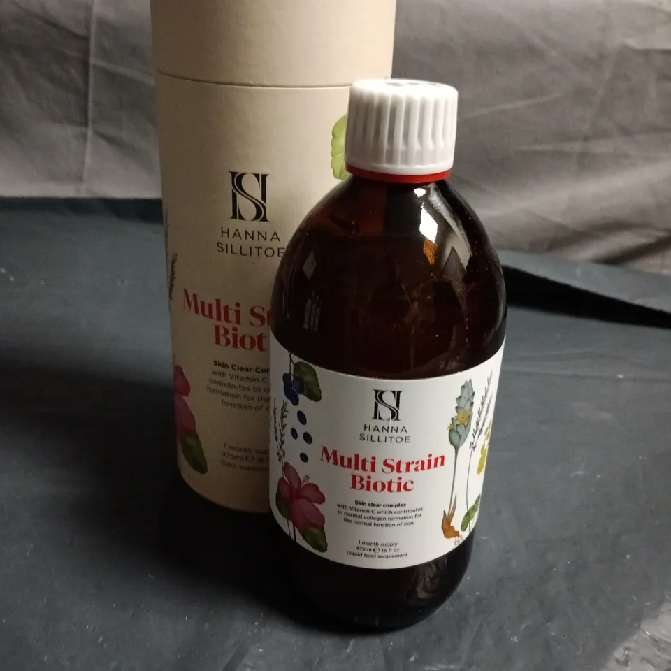 HANNA SILLITOE MULTI STRAIN BIOTIC – SKIN HEALTH SUPPLEMENT 475ML