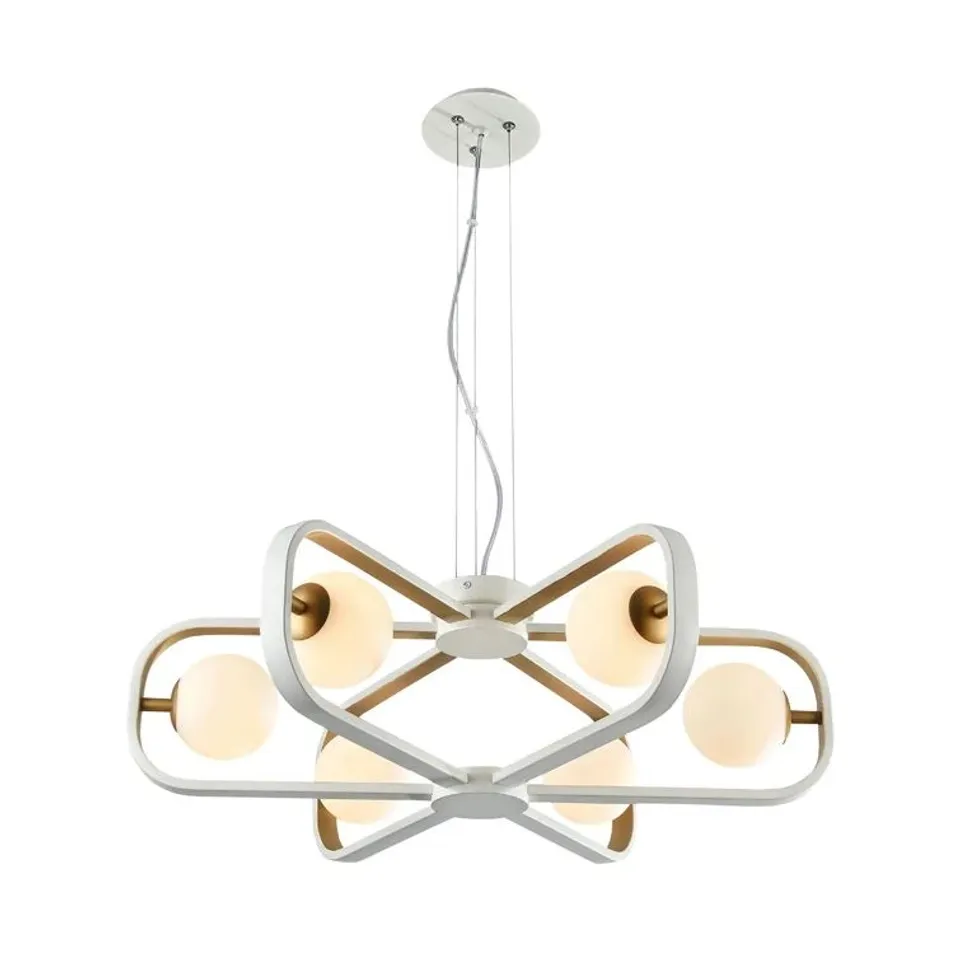 BOXED LUCREZIA 6-LIGHT SHADED CHANDELIER 