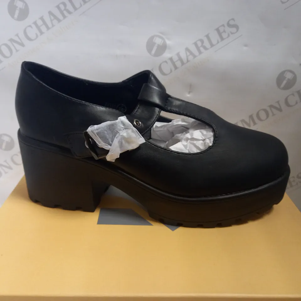 KOI VEGAN SAI BLACK MARY JANES `FAUX LEATHER EDITION` - SIZE 7