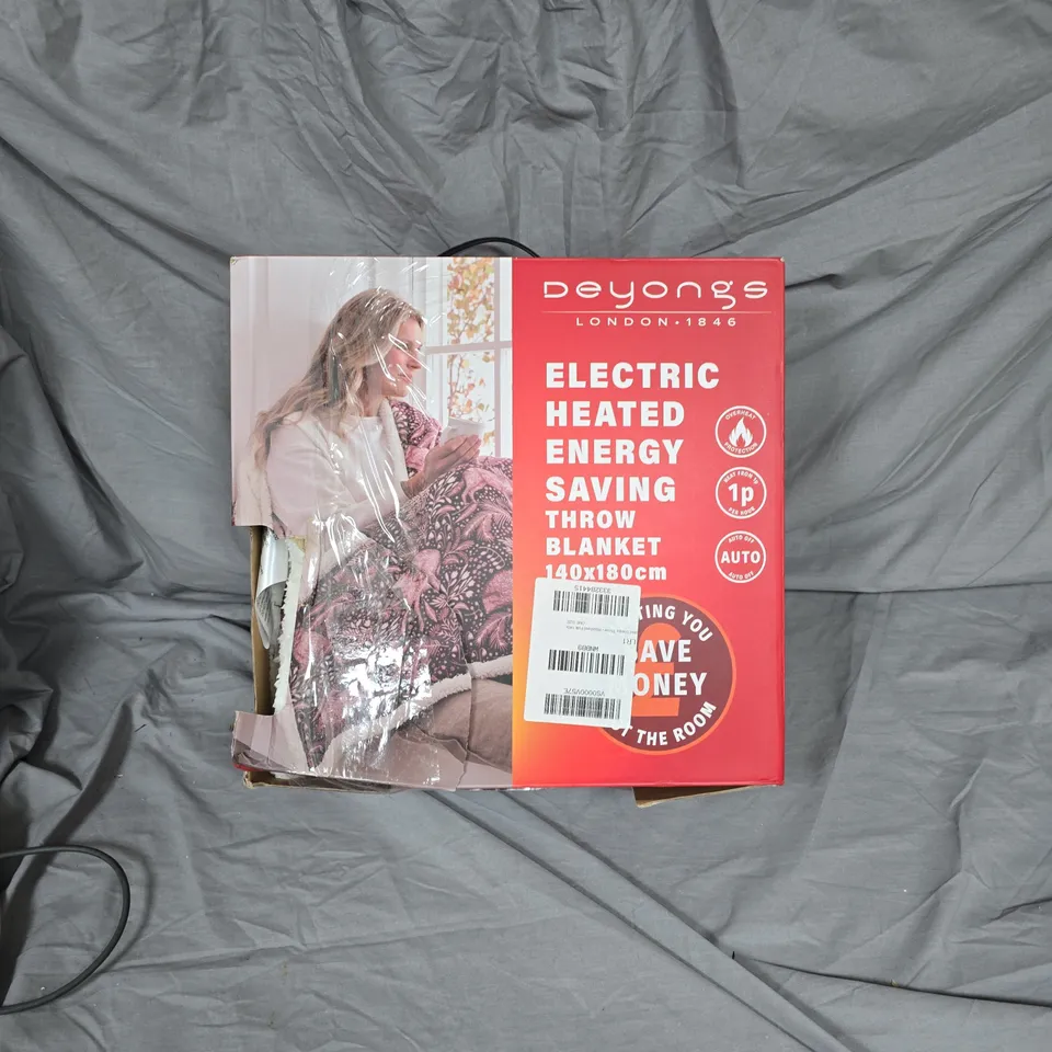 DEYONGS ELECTRIC HEATED THROW BLANKET – 140 X 180 CM