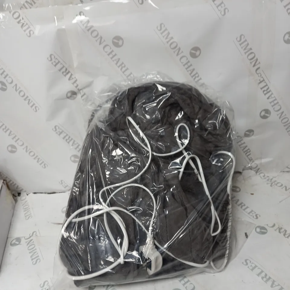BOXED COZEE HOME VELVETSOFT HEATED THROW IN CHARCOAL