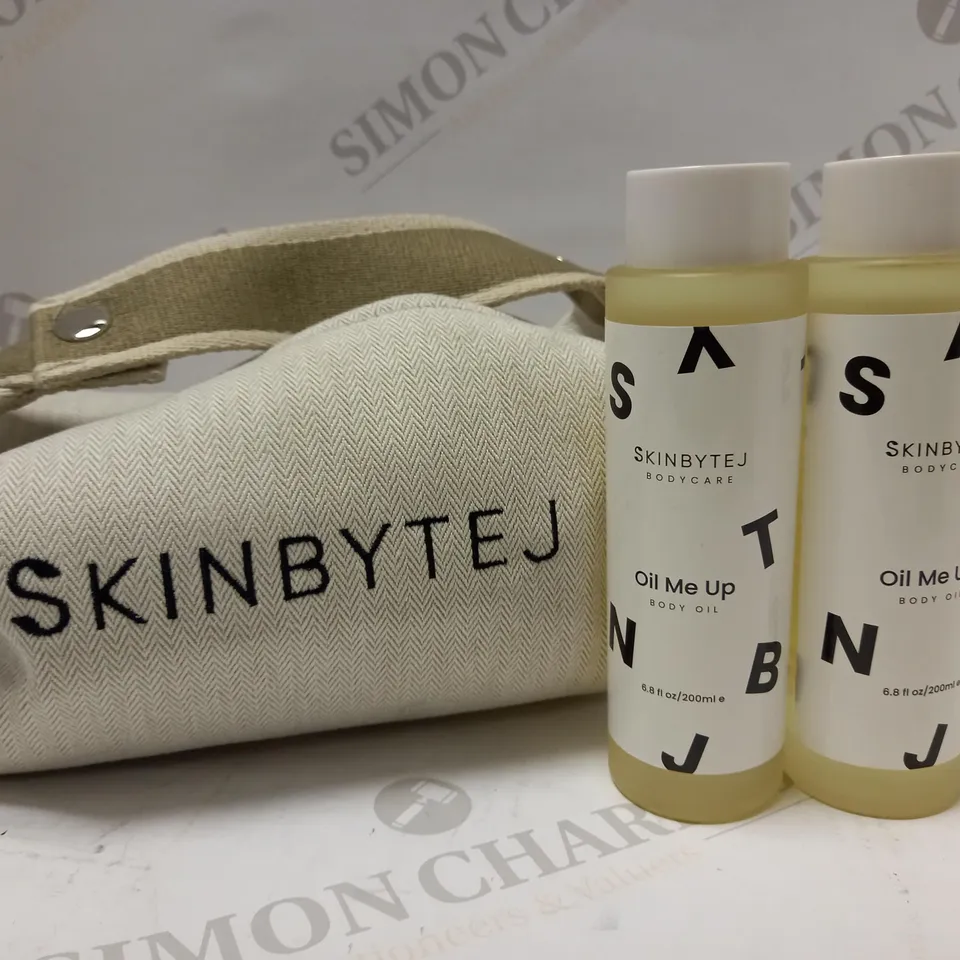 LOT OF 2 X 200ML SKIN BY TEJ OIL ME UP BODY OIL 