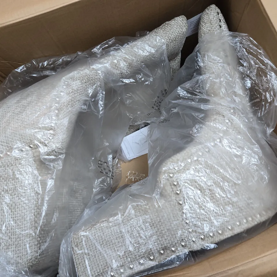 PAIR OF WARWICK CHUNKY WEAVE DINING CHAIRS - COLLECTION ONLY