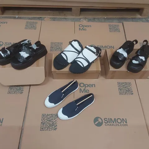 PALLET CONTAINING APPROXIMATELY 230x ASSORTED BRAND NEW DESIGNER SHOES INCLUDING: SIMPLY BE SANDALS, SIMPLY BE PUMPS ECT