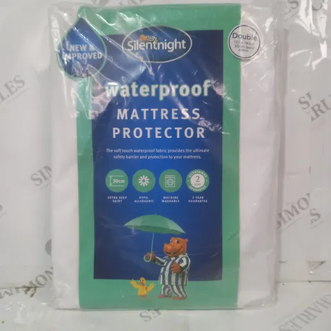 SILENTNIGHT WATERPROOF MATTRESS PROTECTOR - DOUBLE