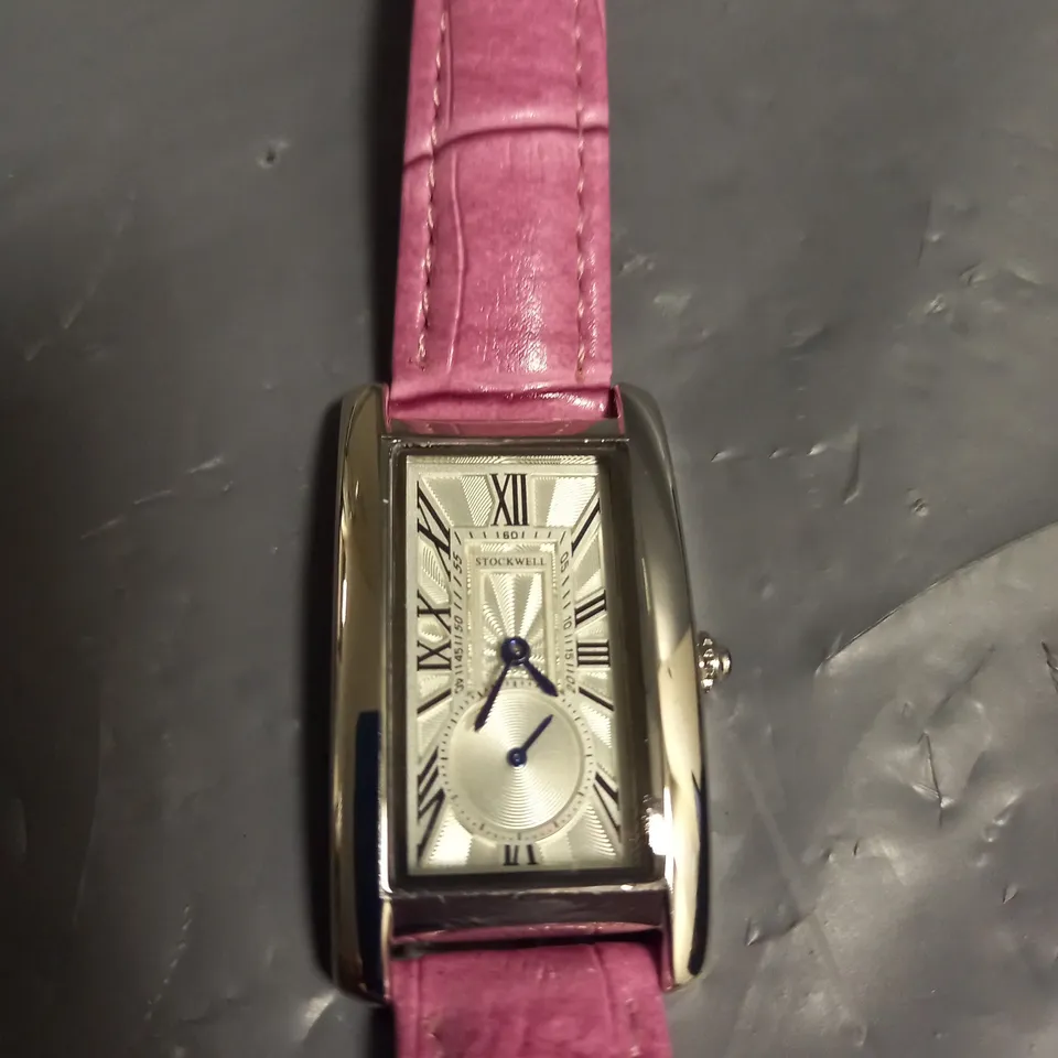 LADIES STOCKWELL WATCH TEXTURED DIAL WITH SUB DIAL MINUTE LEATHER STRAP