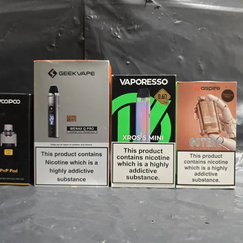 BOX OF APPROXIMATELY 20 ASSORTED E-CIGARETTE AND VAPING PRODUCTS TO INCLUDE VOOPOO, ASPIRE, GEEKVAPE, ETC - COLLECTION ONLY