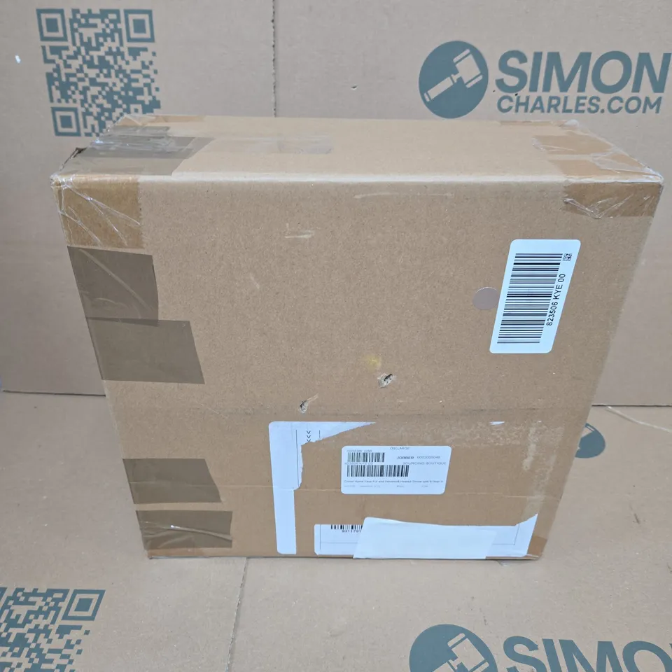 COZEE HOME FAUX FUR AND VELVETSOFT HEATED THROW 