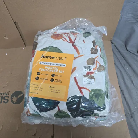 HOMESMART PRINTED COMFORTER SET – MICROFIBRE POLYESTER, 3-PIECE