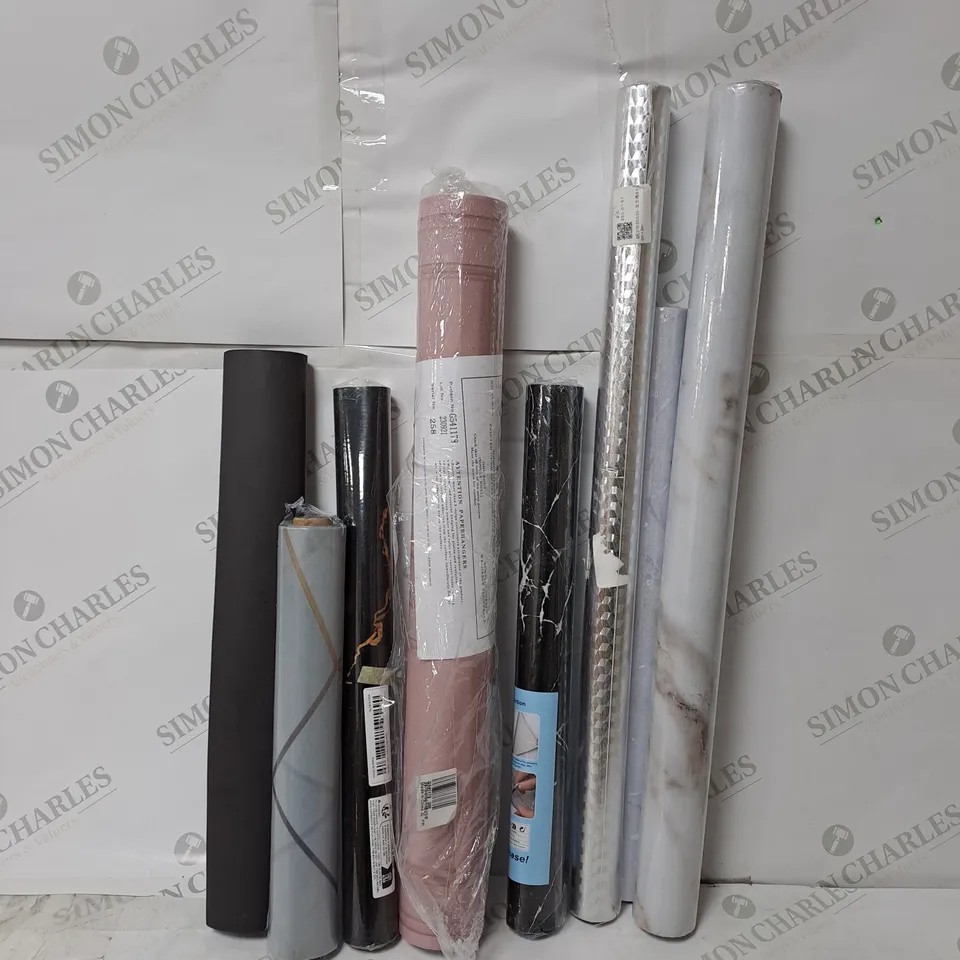 8 ASSORTED ROLLS OF WALLPAPER AND VINYL 