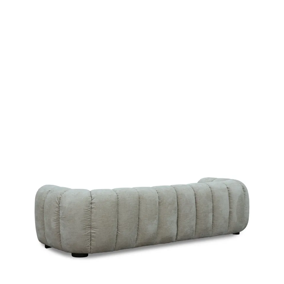 BRAND NEW BOXED DISKA MAXI GRAND 4 SEATER GLAM BLOCK FABRIC SOFA - NATURAL (2 BOXES)