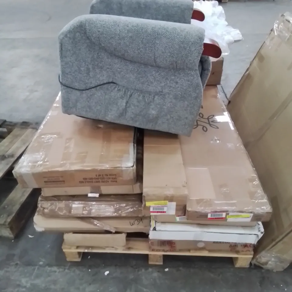 PALLET OF ASSORTED INCOMPLETE FURNITURE & FURNITURE PARTS