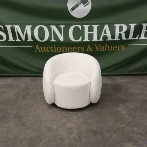 QUALITY DESIGNER BOUCLE FABRIC 360Β° SWIVEL CHAIR