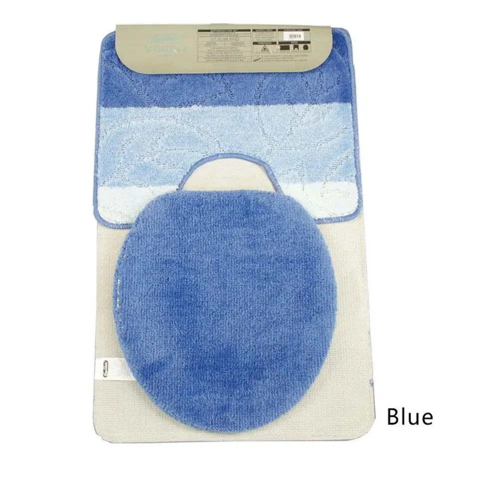 BAGGED ABIBAT 3 PIECE BATH MAT SET COLOUR: BLUE, NO SIZE SPECIFIED 