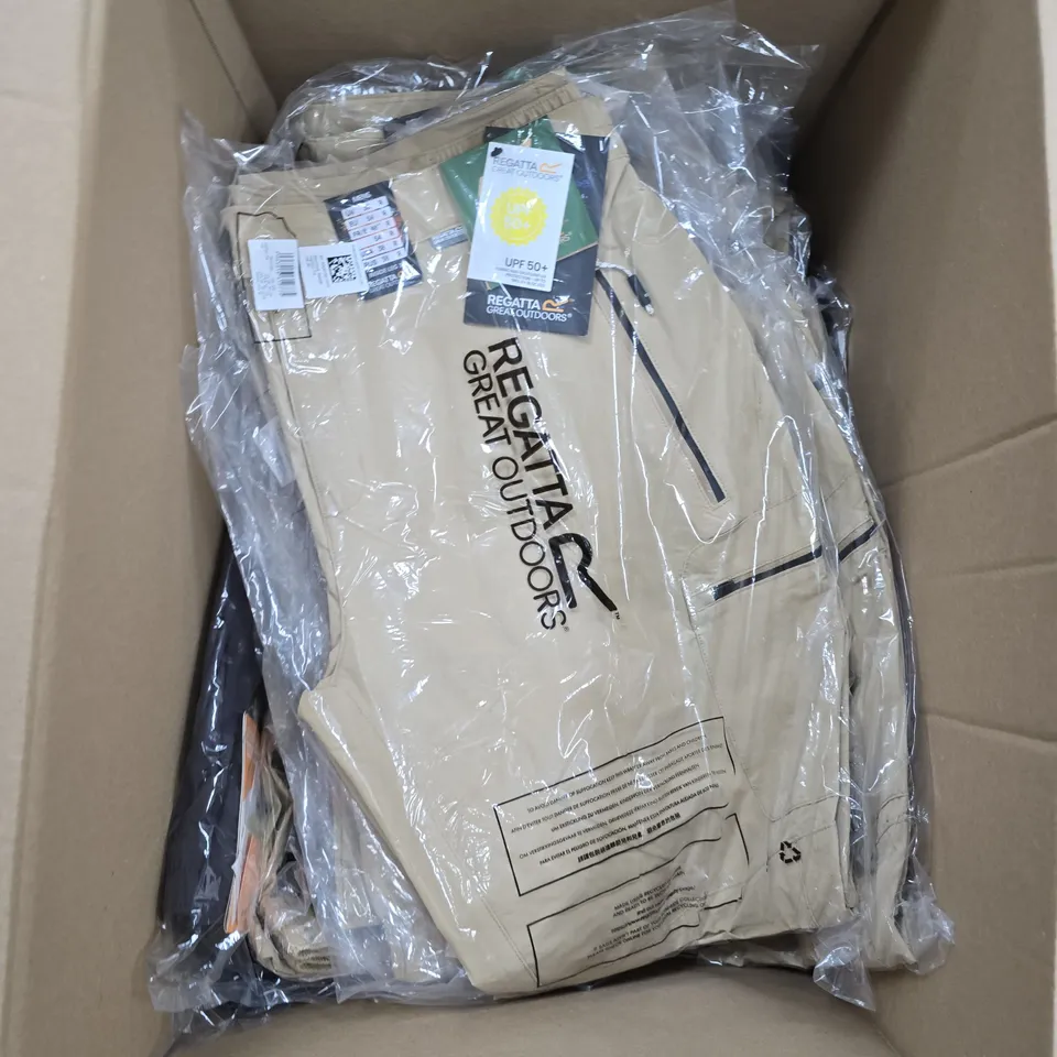 APPROXIMATELY 42 ASSORTED BRAND NEW REGATTA CLOTHING ITEMS IN VARIOUS SIZES, STYLES & COLOURS TO INCLUDE HIGHTON TROUSERS, HIGHTON TROUSERS II ETC 