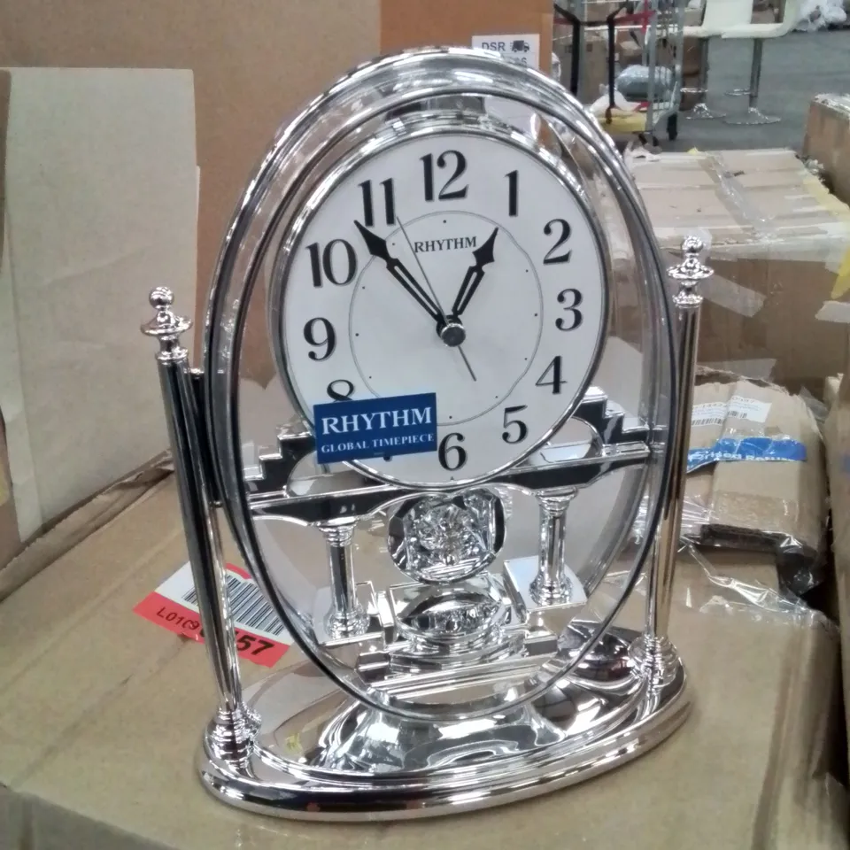 BOXED KEWAUNEE ANALOGUE QUARTZ MOVEMENT CRYSTAL TABLE TOP CLOCK