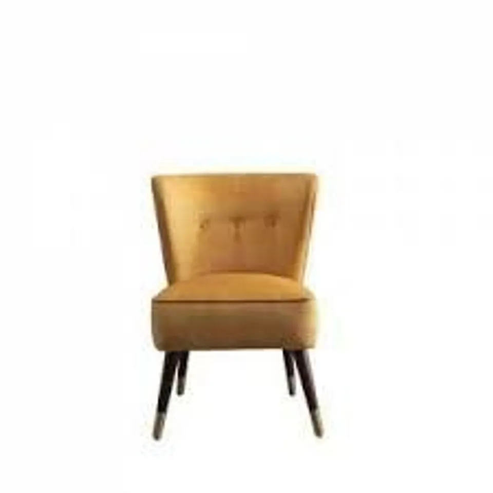 BOXED GHOLSTON YELLOW UPHOSTERED COCKTAIL CHAIR (1 BOX)