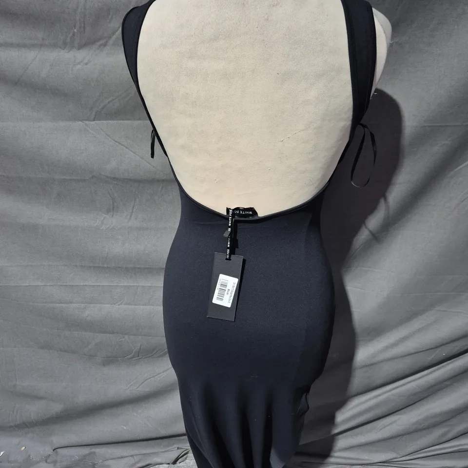 WHITE FOX DON'T WANT TO BE APART BACKLESS SLEEVELESS MAXI DRESS IN BLACK, XS