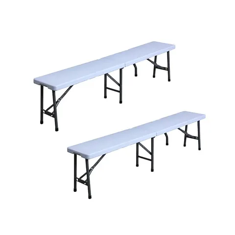 BOXED 6FT FOLDING BENCH SET WHITE