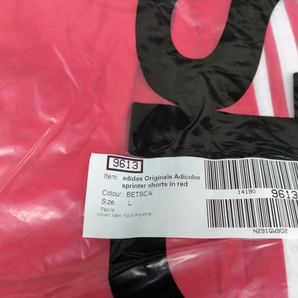 ADIDAS ORIGINALS ADICOLOR SPRINTER SHORTS IN RED SIZE L