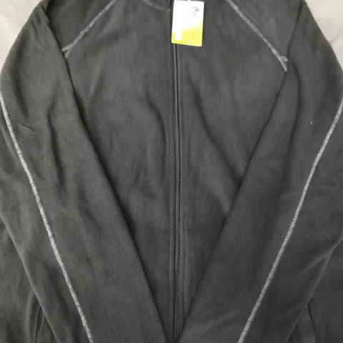 MOUNTAIN WAREHOUSE ASHBOURNE FULL ZIP FLEECE IN BLACK SIZE MEDIUM