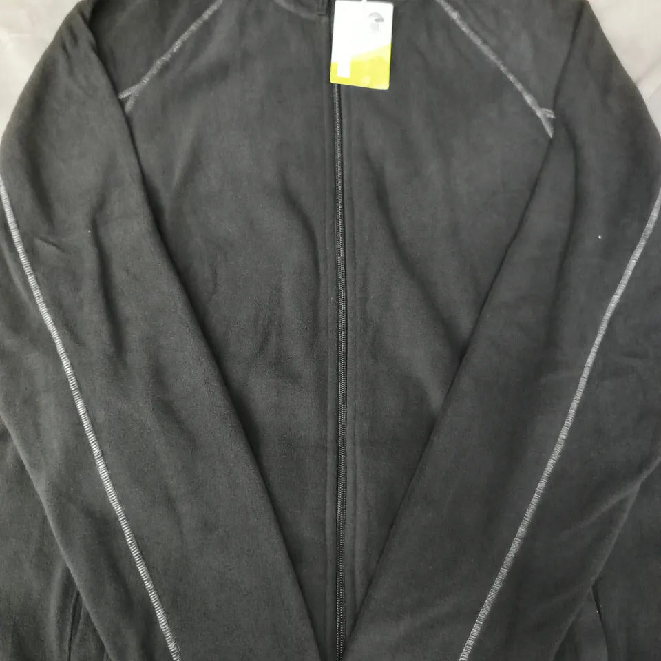 MOUNTAIN WAREHOUSE ASHBOURNE FULL ZIP FLEECE IN BLACK SIZE MEDIUM