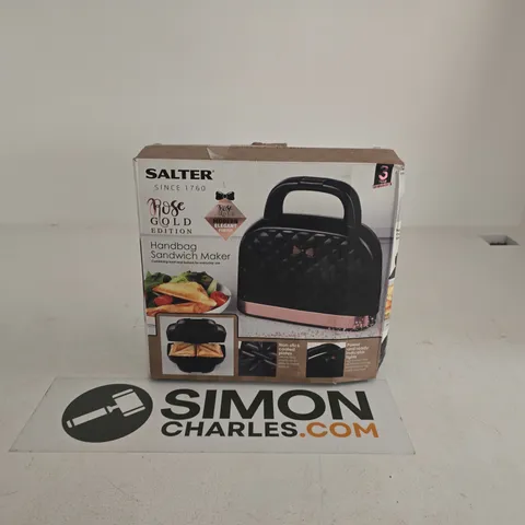 SALTER ROSE GOLD EDITION HANDBAG SANDWICH MAKER BOXED