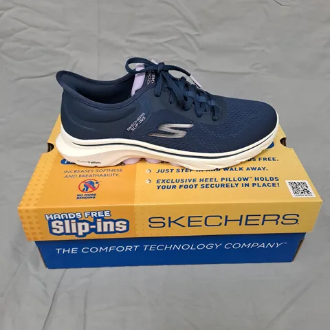 SKECHERS HANDS FREE SLIP-INS NAVY BLUE SNEAKERS - 6