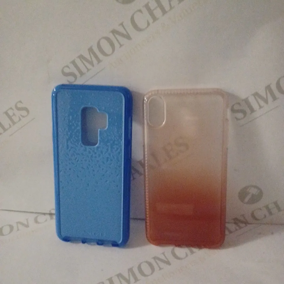 APPROXIMATELY 76 TECH 21 ELECTRICAL CASES TO INCLUDE; 20 RED IPHONE XS MAX AND 56 BLUE SAMSUNG GALAXY S9+ PHONES CASES