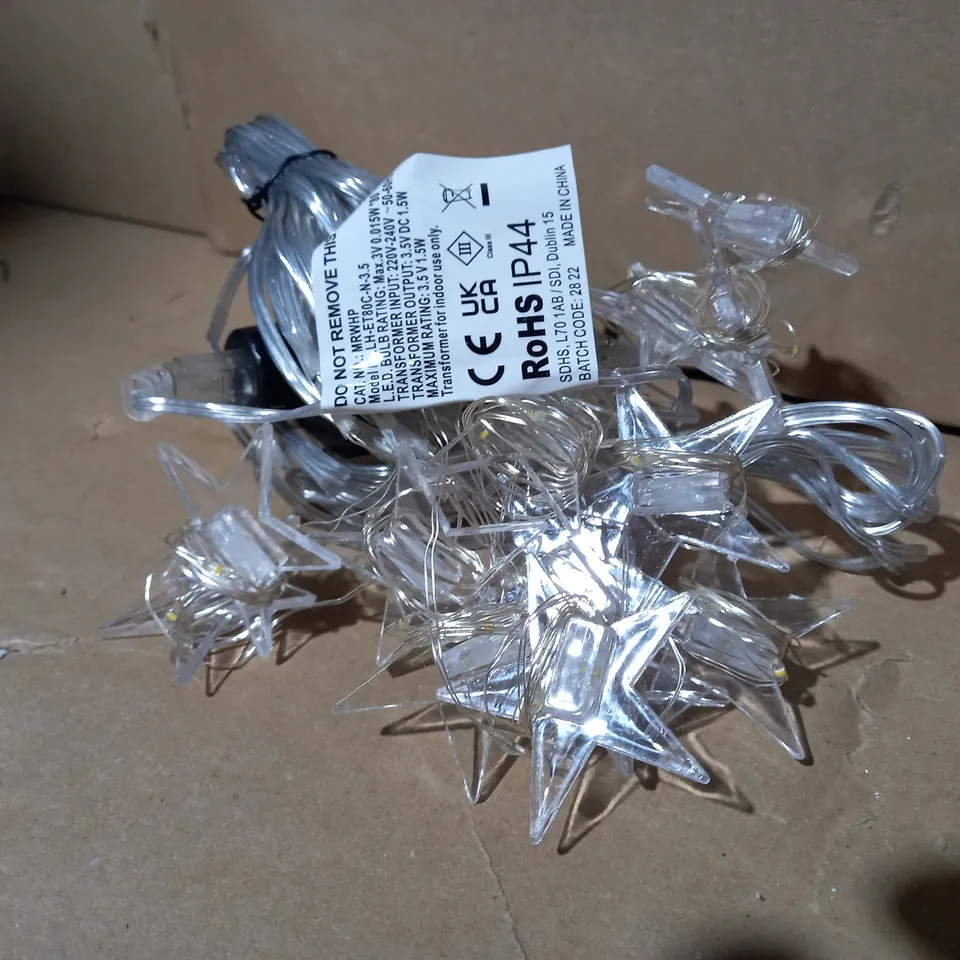WARM WHITE STAR CURTAIN LIGHT RRP £20