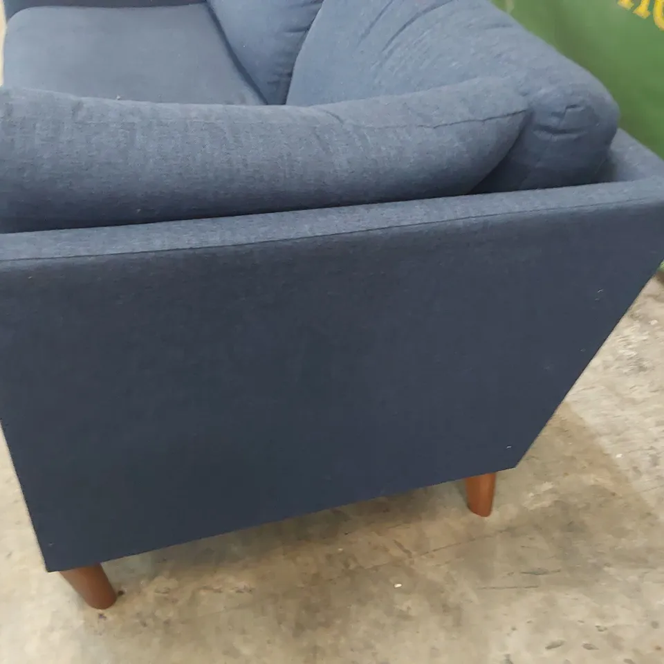 TWO SEATER SECTION BLUE FABRIC 