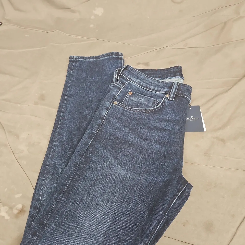 HACKETT LONDON MEN'S DARK DENIM JEANS – LUX DK DENIM, UK 31 (31R)