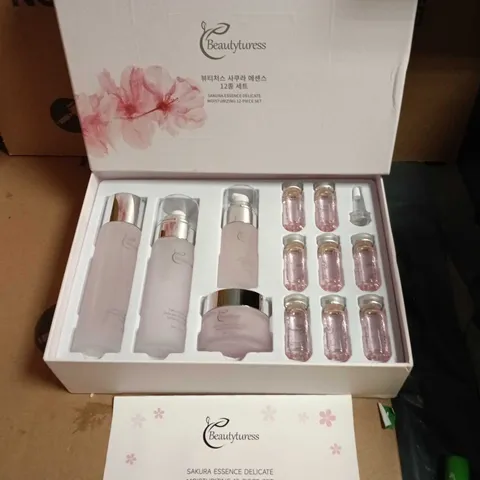 BEAUTYTURESS SAKURA ESSENCE DELICATE MOISTURIZING SKINCARE SERUM 12 PIECE SET