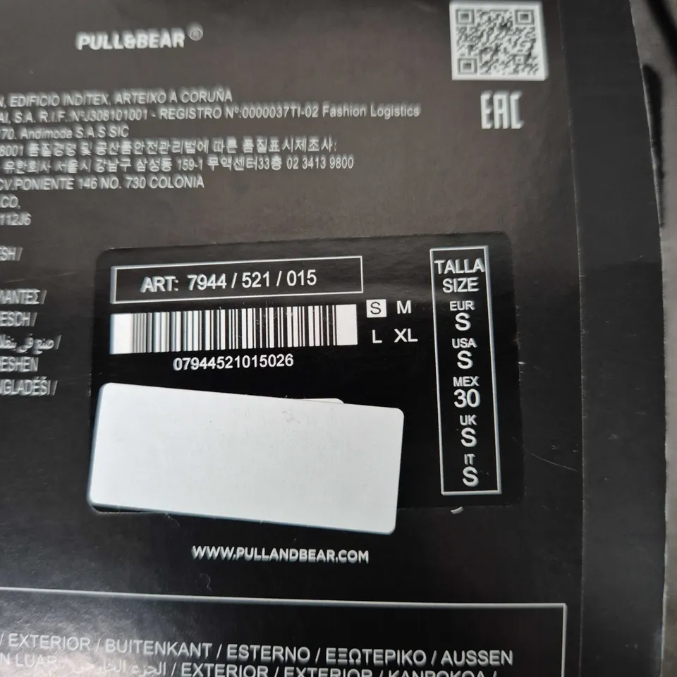 Pull&Bear 3-Pack Black Boxer Shorts with Logo Patches – Size S