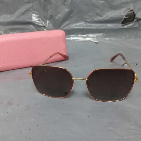 MOSCHINO SQUARE SUNGLASSES ROSE GOLD