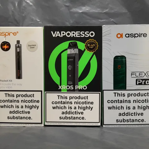 BOX OF APPROXIMATELY 20 ASSORTED E-CIGARETTE/VAPING PRODUCTS - MAKES, MODELS, COLOURS, AND STYLES VARY - COLLECTION ONLY