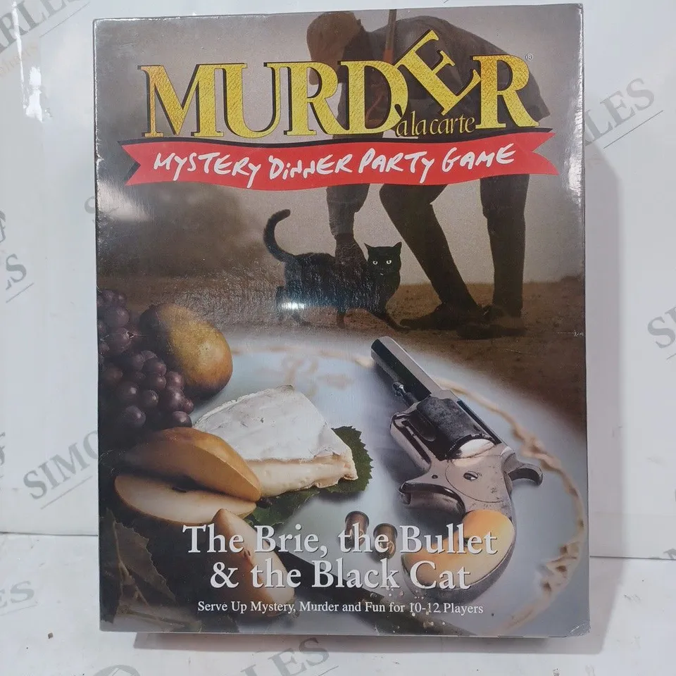 BOXED MURDER MYSTERY DINNER PARTY GAME - THE BRIE, THE BULLET & THE BLACK CAT