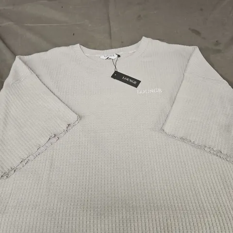 LOUNGE SOFT WAFFLE PAJAMA TOP – FROST SIZE S