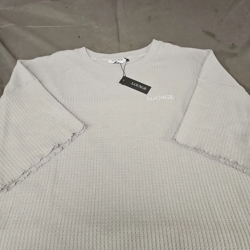 LOUNGE SOFT WAFFLE PAJAMA TOP – FROST SIZE S