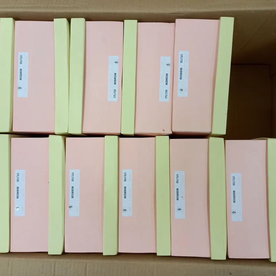 APPROXIMATELY 12 BOXED PAIRS OF STRAWBERRY WEDGE SHOES IN MUSHROOM SIZE 6