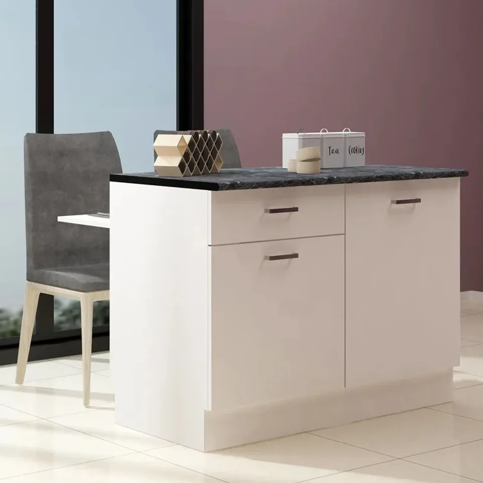 BOXED MAXSON 121CM WIDE KITCHEN ISLAND (3 BOXES)
