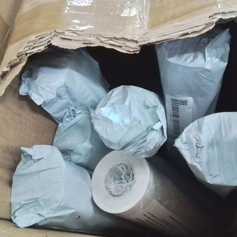 BOX CONTAINING APPROXIMATELY 7 ROLLS OF DESIGNER WALLPAPER