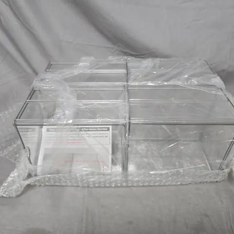 SET OF CLEAR STACKABLE STORAGE DRAWERS