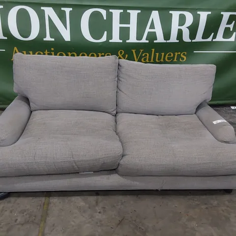 QUALITY BRITISH MADE LOUNGE Co TWO SEATER SOFA GREY FABRIC