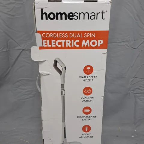 HOMESMART CORDLESS DUAL SPIN ELECTRIC MOP – BOXED