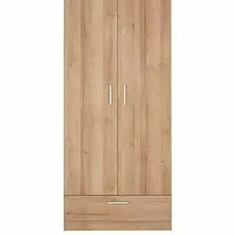 BOXED GRADE 1 PANAMA 2 DOOR 1 DRAWER WARDROBE (2 BOXES)