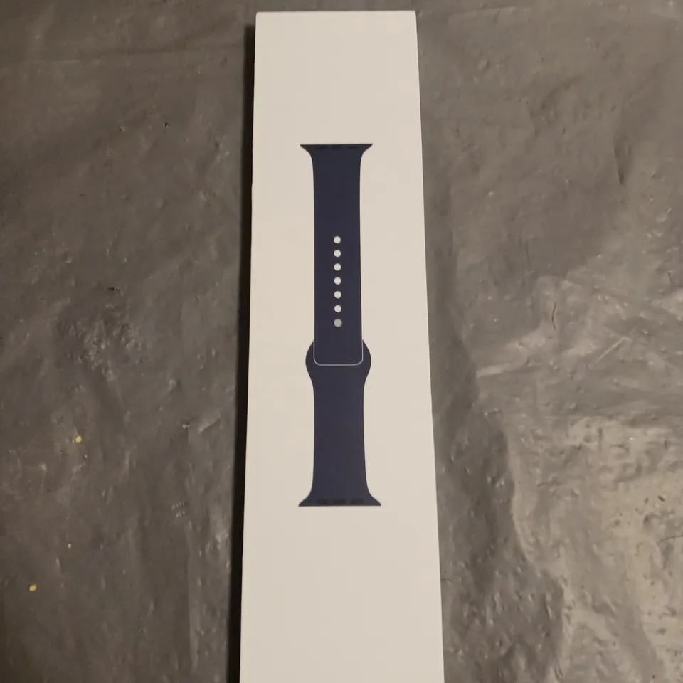 BOXED APPLE WATCH RUBBER STRAP IN ABYSS BLUE SPORT BAND 45MM