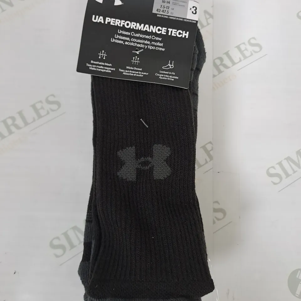 UNDER ARMOUR CREW SOCKS SIZE L